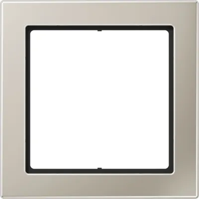 JUNG Rahmen 1-fach FDES2981 | Einbaurahmen Edelstahl matt | flaches Design | waagerecht & senkrecht | IP44 | 96x96 mm