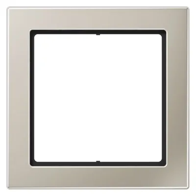 JUNG Rahmen 1-fach FDES2981 | Einbaurahmen Edelstahl matt | flaches Design | waagerecht & senkrecht | IP44 | 96x96 mm