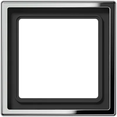 JUNG Rahmen 1-fach | GCR2981 Abdeckrahmen | Metall Glanzchrom | 81x81mm | IP44 | waagerecht senkrecht | Unterputz