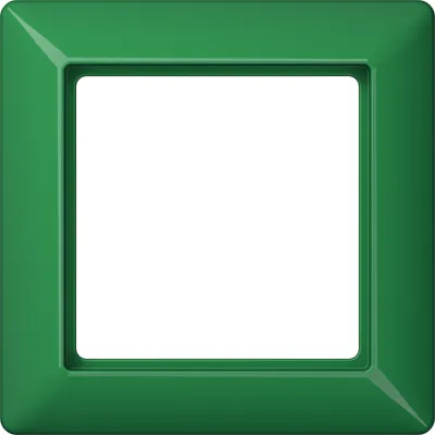 JUNG Rahmen 1fach AS581BFGN | Unterputzrahmen AS500 | bruchsicher | Thermoplast | IP44 | waagerecht/ senkrecht | grün