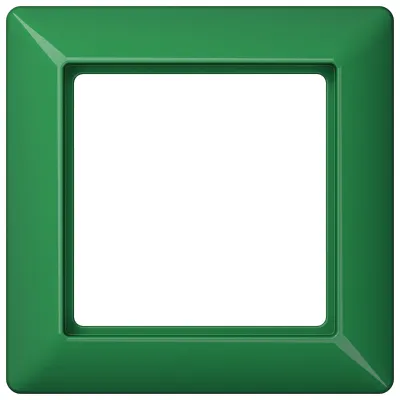 JUNG Rahmen 1fach AS581BFGN | Unterputzrahmen AS500 | bruchsicher | Thermoplast | IP44 | waagerecht/ senkrecht | grün