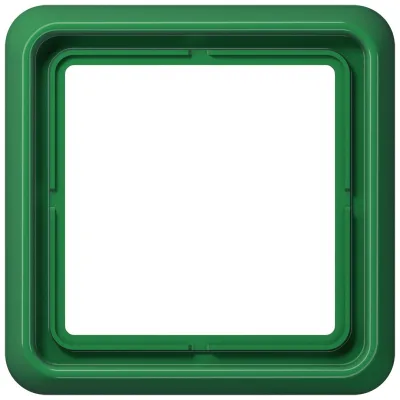 JUNG Rahmen 1-fach CD 581 WU GN | Abdeckrahmen | bruchsicher | Thermoplast | glänzend | IP44 | 81x81 mm | grün
