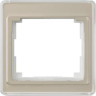 JUNG Rahmen 1-fach SL581GB | Abdeckrahmen Acrylglas SL500 | senkrecht oder waagerecht | 85x85 mm | gold-bronze