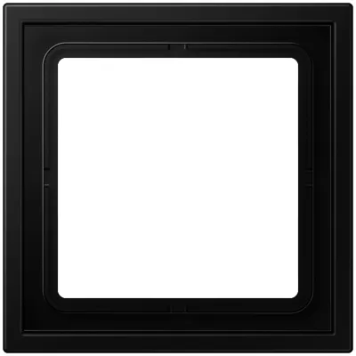 JUNG Rahmen 1-fach LSZ981BFSWM | Einzelrahmen LS Serie | Thermoplast | Klemmbefestigung | 81x81 mm | graphitschwarz matt
