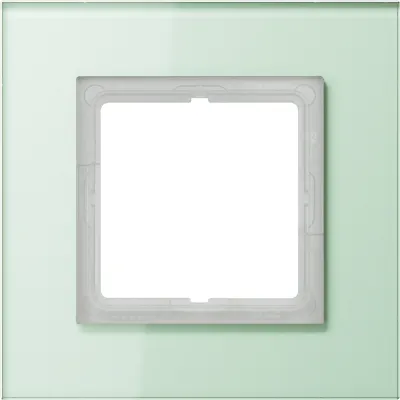 Jung Glasrahmen 1-fach LSP981GLAS | Rahmen LS-Serie | Unterputz | waagerecht & senkrecht | Echtglas mattweiß | 115x115mm