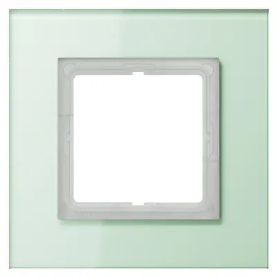Jung Glasrahmen 1-fach LSP981GLAS | Rahmen LS-Serie | Unterputz | waagerecht & senkrecht | Echtglas mattweiß | 115x115mm