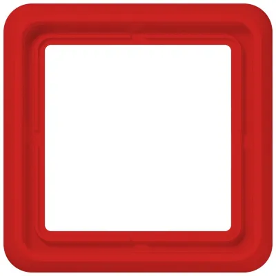 JUNG Rahmen 1-fach CD581GLRT | Abdeckrahmen CD500 Serie | 81x81 mm | Thermoplast glänzend | waagerecht/senkrecht | rot