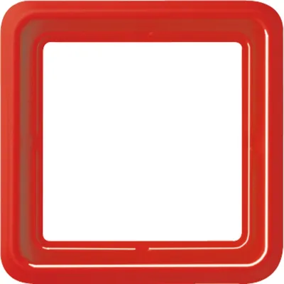 JUNG Rahmen 1-fach CD581GLRT | Abdeckrahmen CD500 Serie | 81x81 mm | Thermoplast glänzend | waagerecht/senkrecht | rot