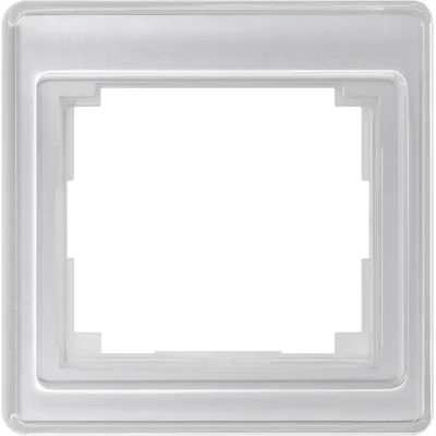 JUNG Rahmen 1-fach SL 581 SI | Abdeckrahmen für Unterputz-Installation | Acrylglas | 85x85 mm | glänzend | silber