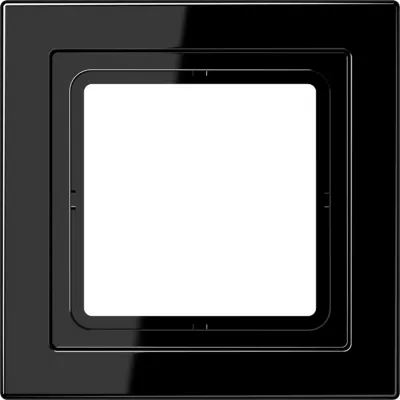 JUNG Rahmen 1-fach LSD981SW | Abdeckrahmen LS-Design | Kunststoff Thermoplast | 96x96 mm | glänzend | schwarz