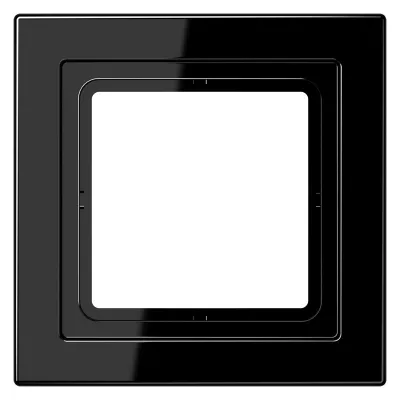 JUNG Rahmen 1-fach LSD981SW | Abdeckrahmen LS-Design | Kunststoff Thermoplast | 96x96 mm | glänzend | schwarz