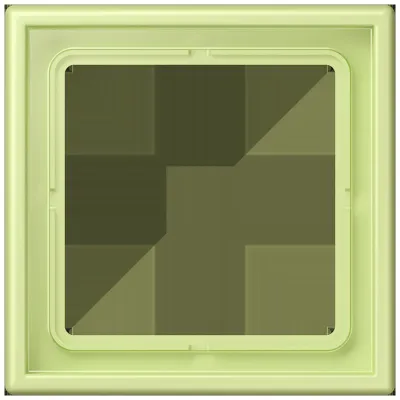 JUNG Rahmen 1-fach LC 981 222 | Einbaurahmen Unterputz | Kunststoff Duroplast | matt | vert jaune clair