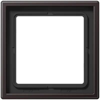JUNG Rahmen 1-fach AL2981D | Abdeckrahmen für waagerechte & senkrechte Montage | Aluminium matt | IP44 | 81x81 mm | dark