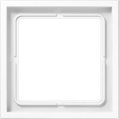 JUNG Rahmen 1-fach LSZ981BFWW | Unterputz | Thermoplast bruchsicher glänzend | 81x81 mm | alpinweiß RAL 9010