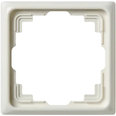 JUNG Rahmen 1-fach CD581KW | Kabelkanal Montage | Duroplast glänzend | 81x81 mm | Cremeweiß RAL 1013