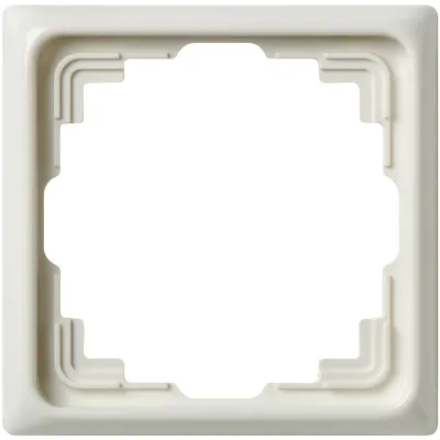 JUNG Rahmen 1-fach CD581KW | Kabelkanal Montage | Duroplast glänzend | 81x81 mm | Cremeweiß RAL 1013