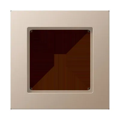 JUNG Rahmen 1fach A 5581 BF CH | Einbaurahmen Serie A 550 | Kunststoff Thermoplast matt | 85x85 mm | champagner