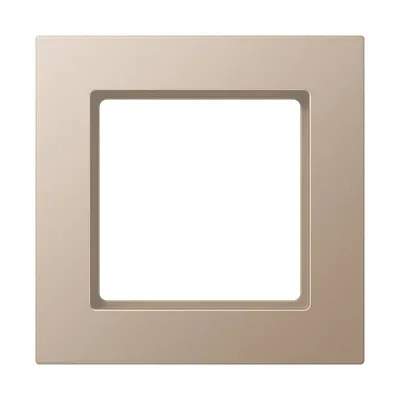 JUNG Rahmen 1fach A 5581 BF CH | Einbaurahmen Serie A 550 | Kunststoff Thermoplast matt | 85x85 mm | champagner