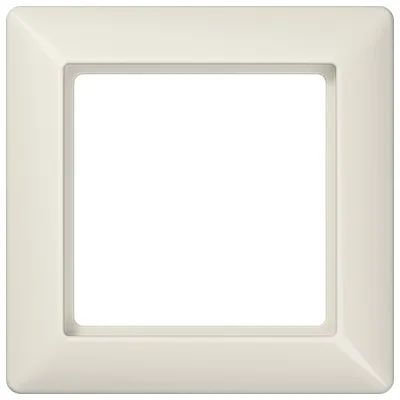 JUNG Rahmen 1-fach AS581BF | Unterputz & Gerätekanal | IP44 | bruchsicher | Thermoplast | glänzend | cremeweiß RAL1013