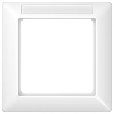 JUNG Rahmen 1fach AS581BFINAWW | bruchsicher | Beschriftungsfeld | 80,5x80,5mm | Thermoplast | IP44 | alpinweiß
