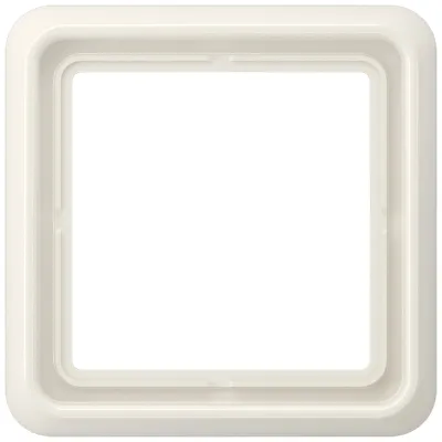JUNG Rahmen 1-fach CD581W CD500 | Abdeckrahmen waagerecht & senkrecht | Duroplast glänzend | IP44 | cremeweiß RAL1013