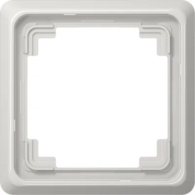 JUNG Rahmen 1-fach CDP581LG | Abdeckrahmen CD plus | Unterputz & Geräteeinbaukanal | Duroplast glänzend | lichtgrau