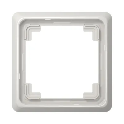 JUNG Rahmen 1-fach CDP581LG | Abdeckrahmen CD plus | Unterputz & Geräteeinbaukanal | Duroplast glänzend | lichtgrau