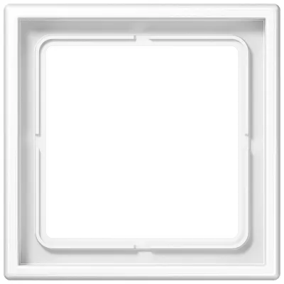 JUNG Rahmen 1-fach LS981WW | Abdeckrahmen LS990 | waagerecht & senkrecht | IP44 | Duroplast | alpinweiß | 81x81 mm