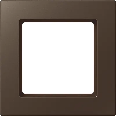 JUNG Rahmen 1fach AC581MO | Schalterrahmen Unterputz Serie A creation | Duroplast glänzend | 84x84 mm | mokka