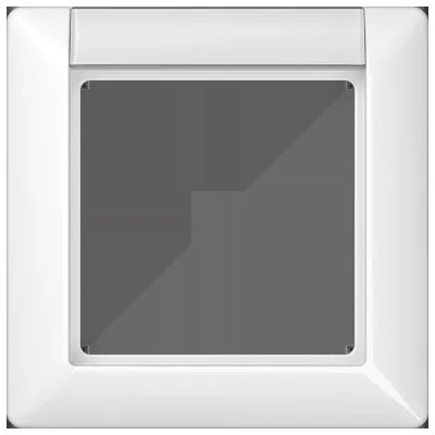 JUNG Rahmen 1-fach SPAS581NAWW | vertikal | Geräteeinbaukanal | Beschriftungsfeld | Duroplast | alpinweiß RAL9016