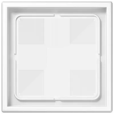 JUNG Rahmen 1-fach SPLS 981 WW | Duroplast antibakteriell | waagerecht & senkrecht | alpinweiß RAL 9016 | 81x81mm