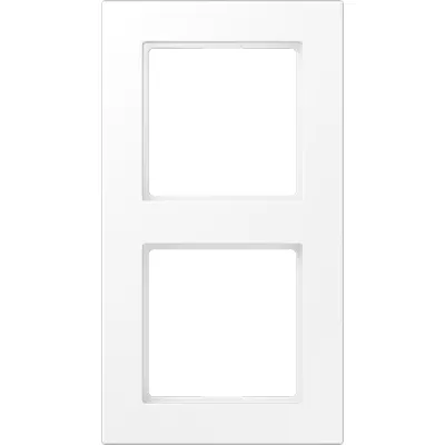 JUNG Rahmen 2-fach A 550 A5582BFWWM | Doppelrahmen Unterputz | waagerecht & senkrecht | Thermoplast matt | schneeweiß