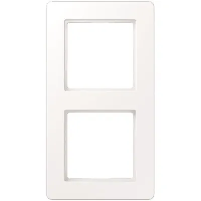JUNG Rahmen 2-fach AF582BFWWM | A FLOW Serie | Unterputz | Thermoplast | schneeweiß matt | 85x156mm