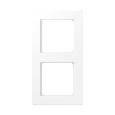 JUNG Rahmen 2-fach AF582BFWWM | A FLOW Serie | Unterputz | Thermoplast | schneeweiß matt | 85x156mm