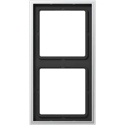 JUNG Rahmen 2-fach | Abdeckrahmen Aluminium Metall matt | 81x152mm | IP44 | waagerecht senkrecht Montage