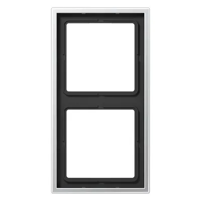 JUNG Rahmen 2-fach | Abdeckrahmen Aluminium Metall matt | 81x152mm | IP44 | waagerecht senkrecht Montage