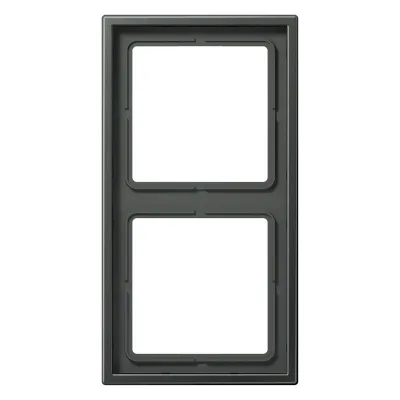 JUNG Rahmen 2-fach AL2982AN | Unterputzrahmen Metall Aluminium matt | waagerecht/ senkrecht | IP44 | anthrazit