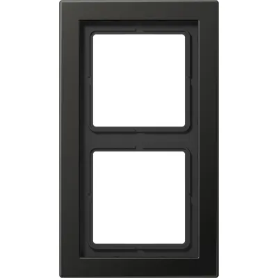 JUNG Rahmen 2-fach ALD2982AN | LS-Design | Aluminium matt | waagerecht & senkrecht | Unterputz | anthrazit