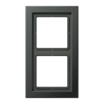JUNG Rahmen 2-fach ALD2982AN | LS-Design | Aluminium matt | waagerecht & senkrecht | Unterputz | anthrazit