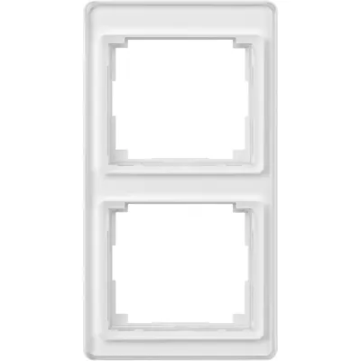 JUNG Rahmen 2-fach SL582WW | Abdeckrahmen vertikal | Acrylglas glänzend | 85x156 mm | alpinweiß | IP20