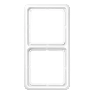 JUNG Abdeckrahmen 2-fach | CD 582 WU WW | Unterputz | IP44 | Thermoplast glänzend | alpinweiß | waagerecht/senkrecht