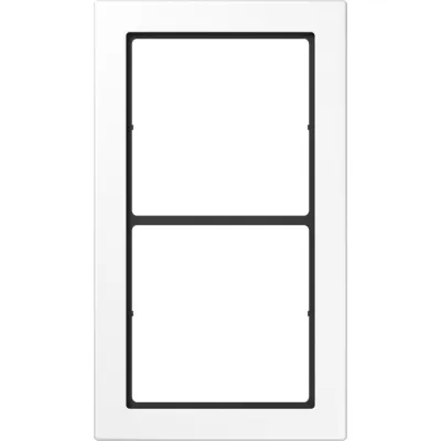 JUNG Rahmen 2-fach FD 982 WW | flaches Design | waagerecht & senkrecht | Thermoplast | glänzend | alpinweiß | 96x167mm