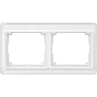 JUNG Rahmen 2fach SL5820WW | Abdeckrahmen waagerecht | Acrylglas glänzend | 156x85 mm | IP20 | alpinweiß