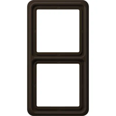 Jung Rahmen 2-fach CD582WUBR | Abdeckrahmen für UP-Installation | bruchsicher | Thermoplast glänzend | IP44 | braun