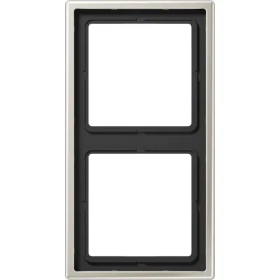 JUNG Rahmen 2-fach ES2982 | Abdeckrahmen für LS 990 Serie | Edelstahl matt | waagerecht & senkrecht | IP44 | 81x152 mm