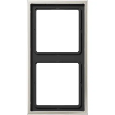JUNG Rahmen 2-fach ES2982 | Abdeckrahmen für LS 990 Serie | Edelstahl matt | waagerecht & senkrecht | IP44 | 81x152 mm