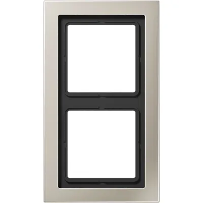 Jung Rahmen 2-fach ESD2982 | Abdeckrahmen LS/FD-Design | Edelstahl matt | waagerecht & senkrecht | 96x167mm