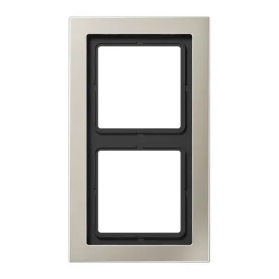 Jung Rahmen 2-fach ESD2982 | Abdeckrahmen LS/FD-Design | Edelstahl matt | waagerecht & senkrecht | 96x167mm