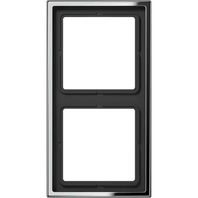 JUNG Rahmen 2-fach GCR2982 | Einbaurahmen Metall | glanzchrom | 81x152mm | waagerecht & senkrecht | IP44