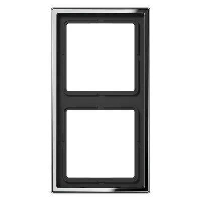 JUNG Rahmen 2-fach GCR2982 | Einbaurahmen Metall | glanzchrom | 81x152mm | waagerecht & senkrecht | IP44